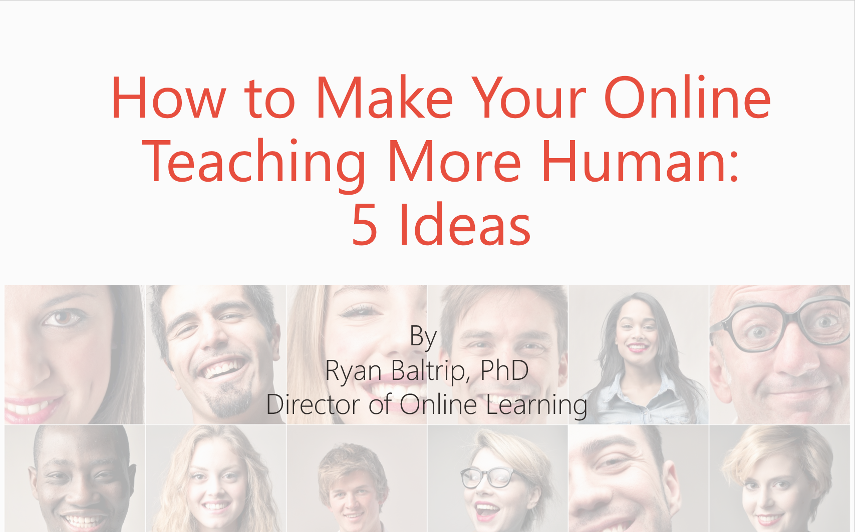 How to Make Your Online Teaching More Human - 5 Ideas