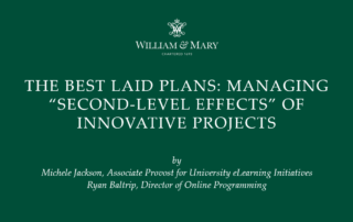Managing 2nd level effects of innovative projects